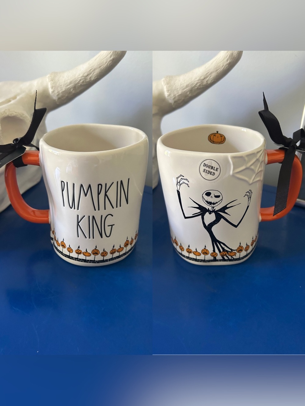 Rae Dunn Disney Nightmare Before Christmas Jack Skellington Pumpkin King Mug